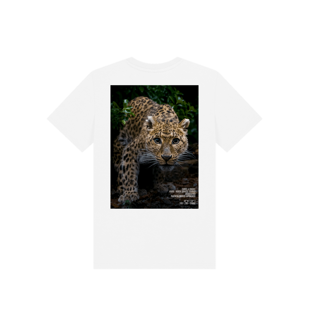 White Printed Kids T-Shirt Back