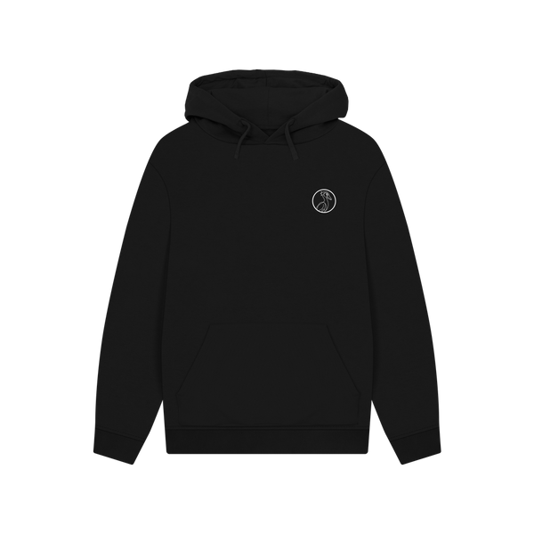 Black Printed Hoody Front
