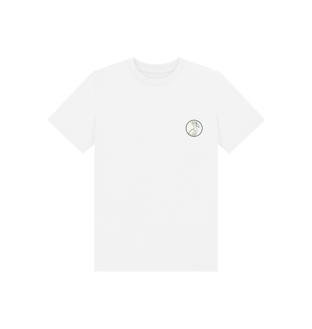 White Printed Kids T-Shirt Front