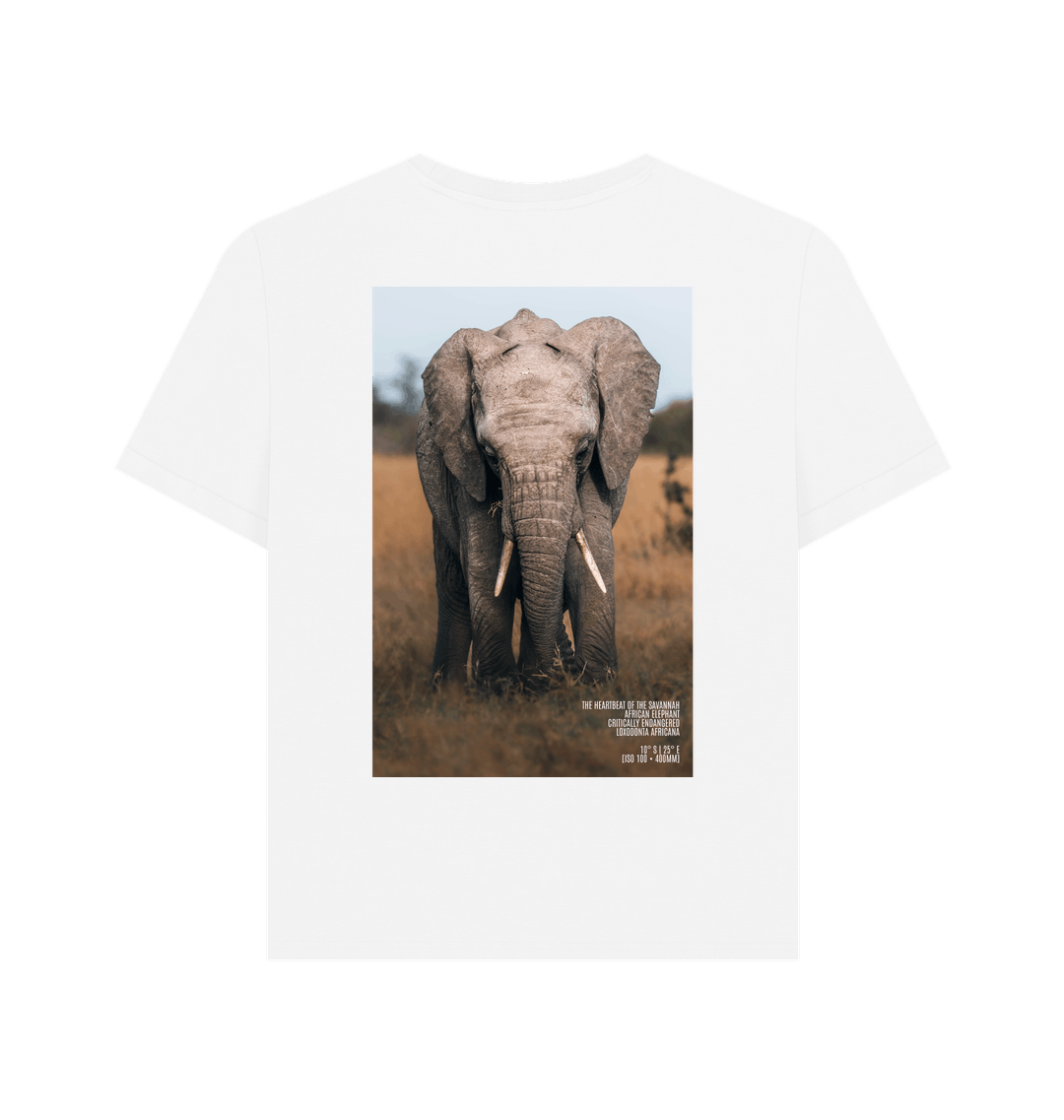 White Printed T-shirt Back