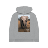 Athletic Grey Printed Kids Hoodie Back