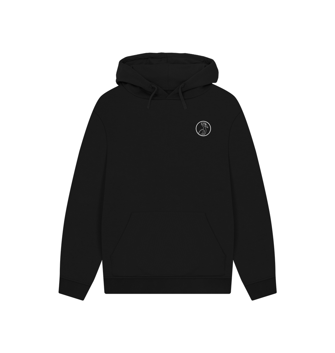 Black Printed Hoody Front