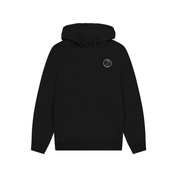 Black Printed Hoody Front