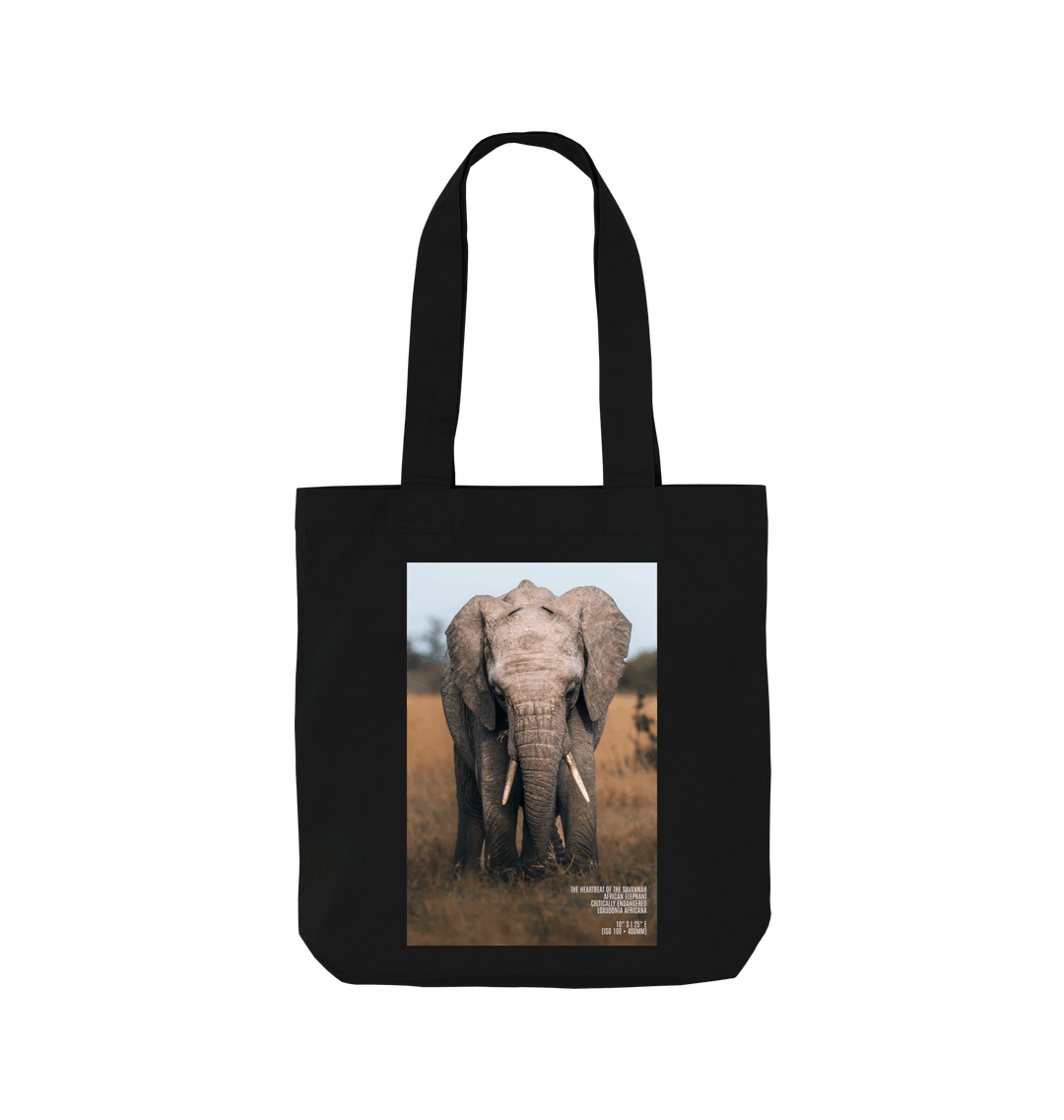 Black Printed Bag Front