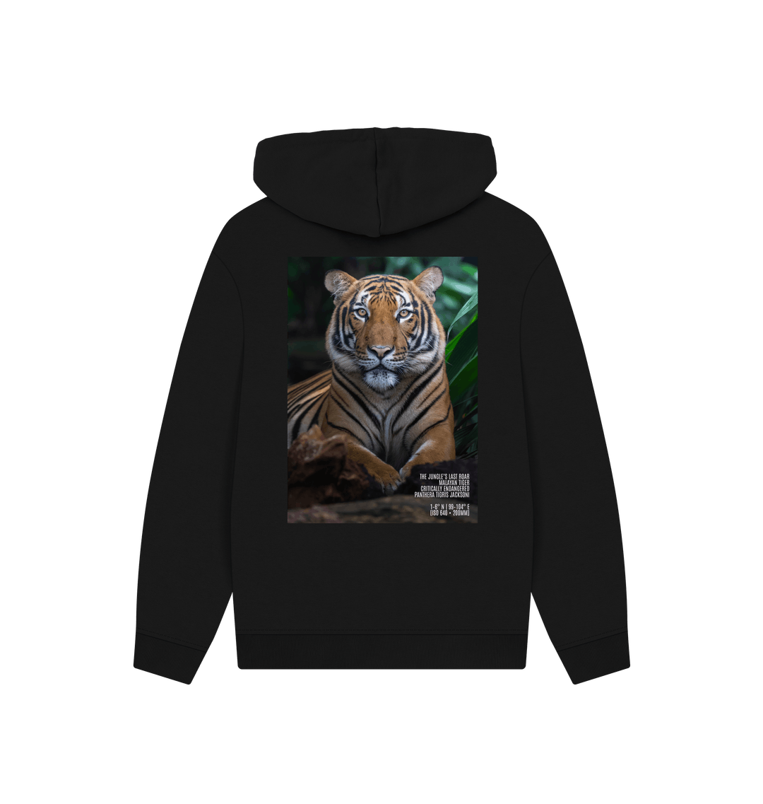 Black Printed Hoody Back