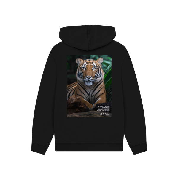 Black Printed Hoody Back