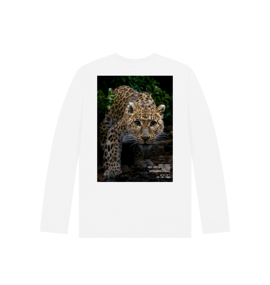 White Printed Kids T-Shirt Back