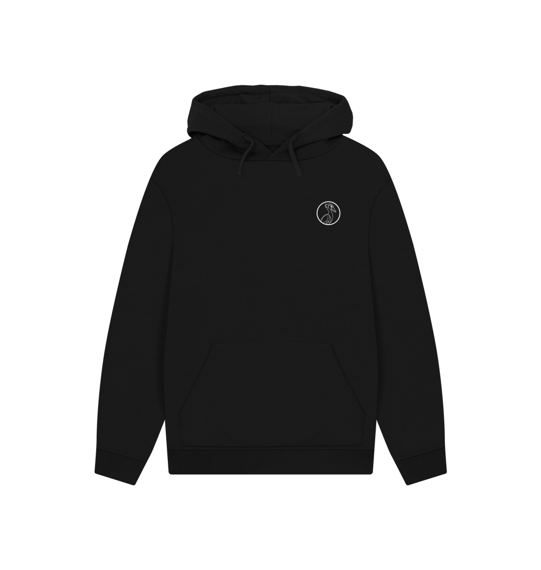 Black Printed Hoody Front