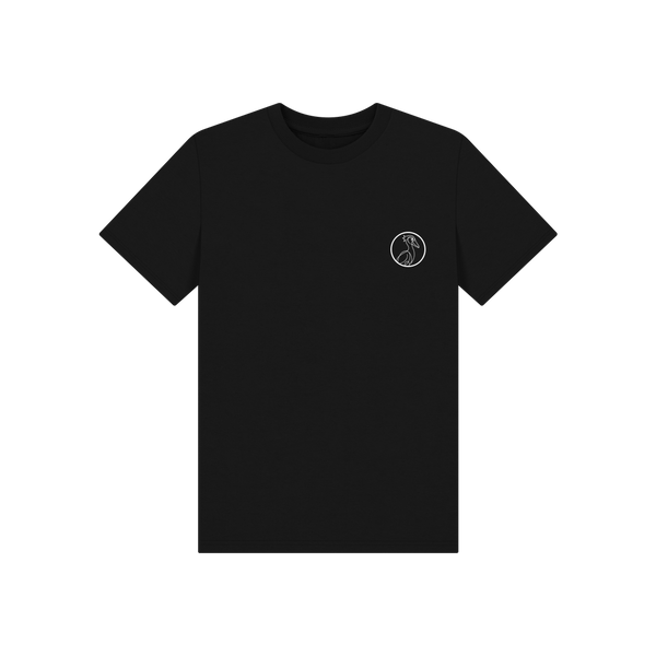 Black Printed Kids T-Shirt Front