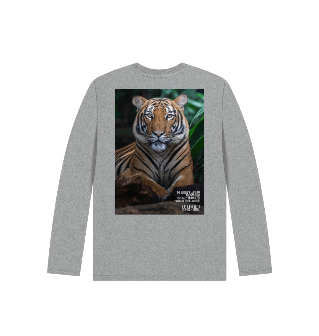 Athletic Grey Printed Kids T-Shirt Back