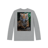 Athletic Grey Printed Kids T-Shirt Back