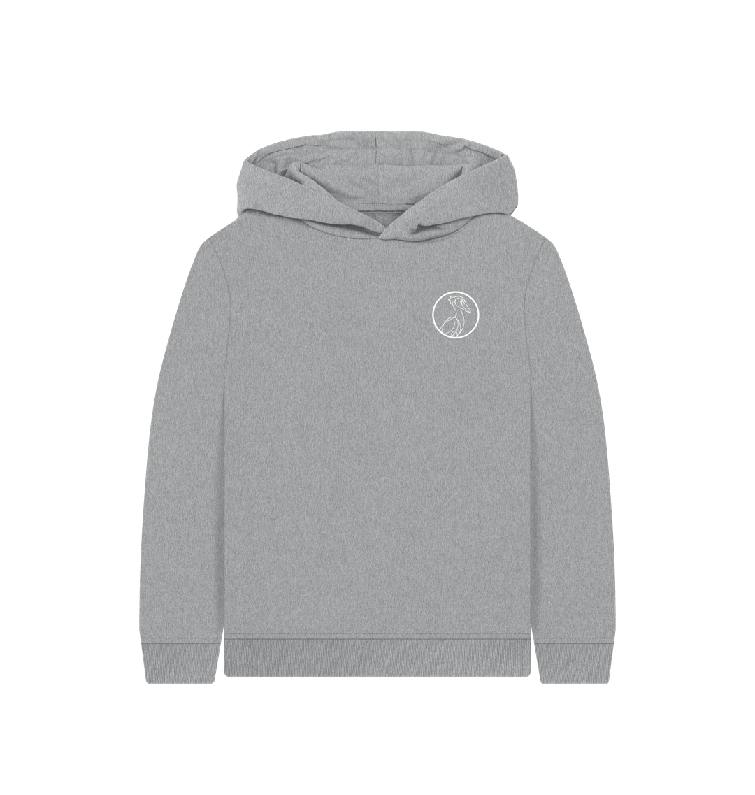 Athletic Grey Printed Kids Hoodie Front