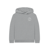 Athletic Grey Printed Kids Hoodie Front