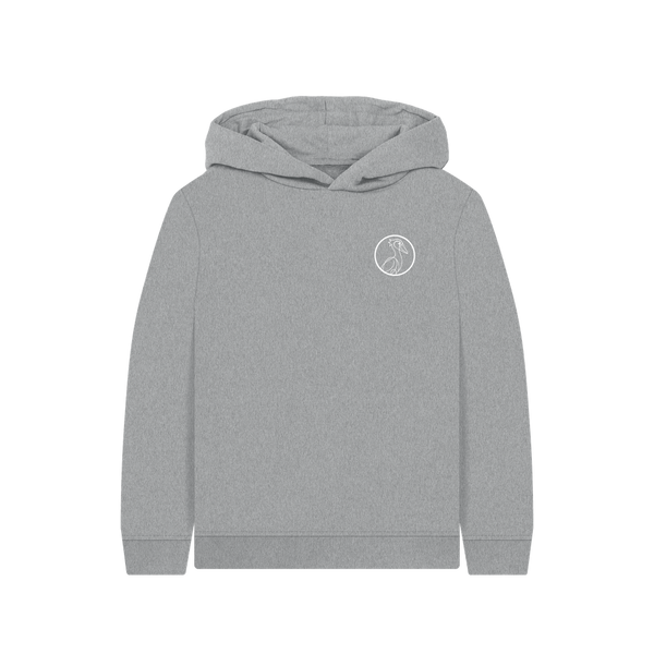 Athletic Grey Printed Kids Hoodie Front