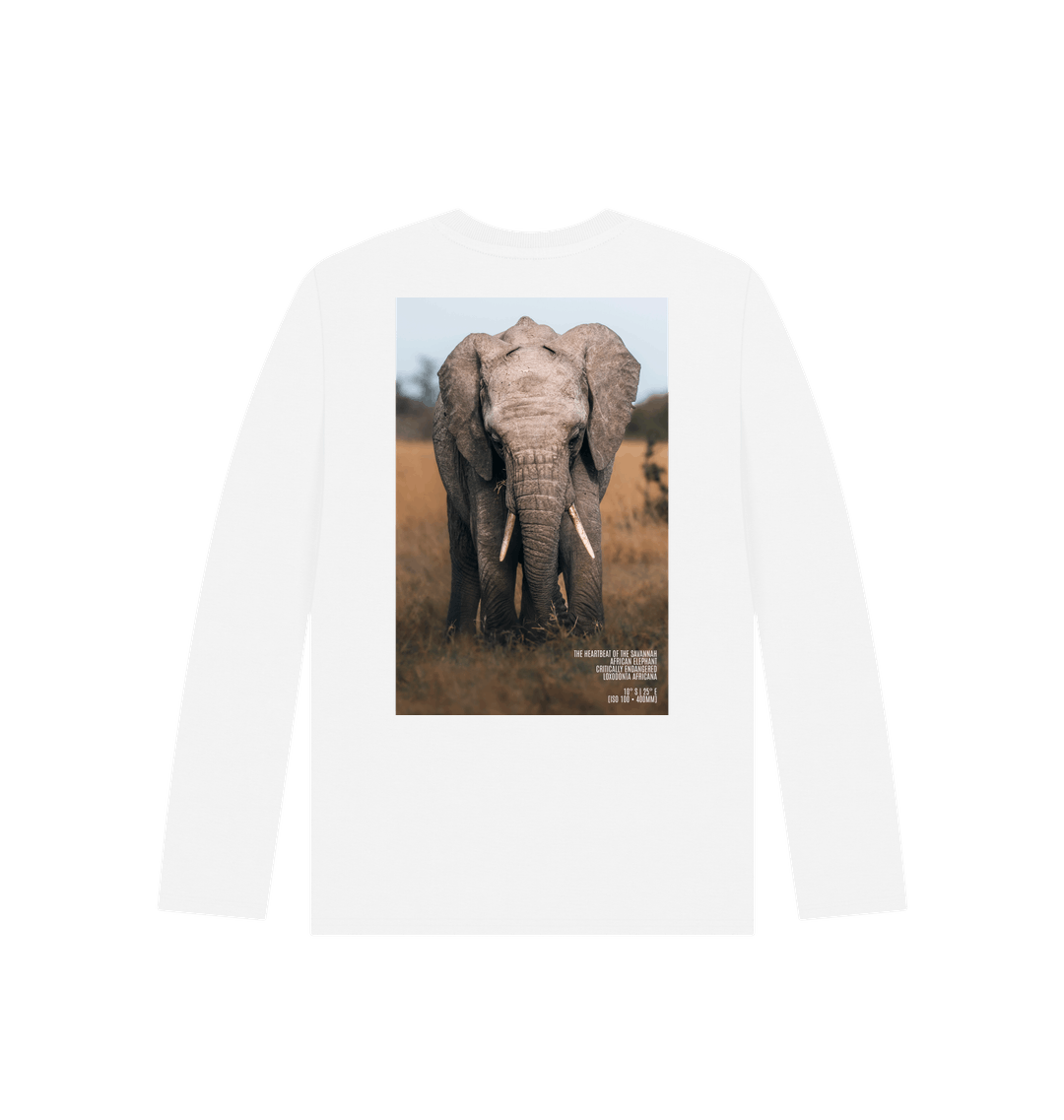 White Printed Kids T-Shirt Back