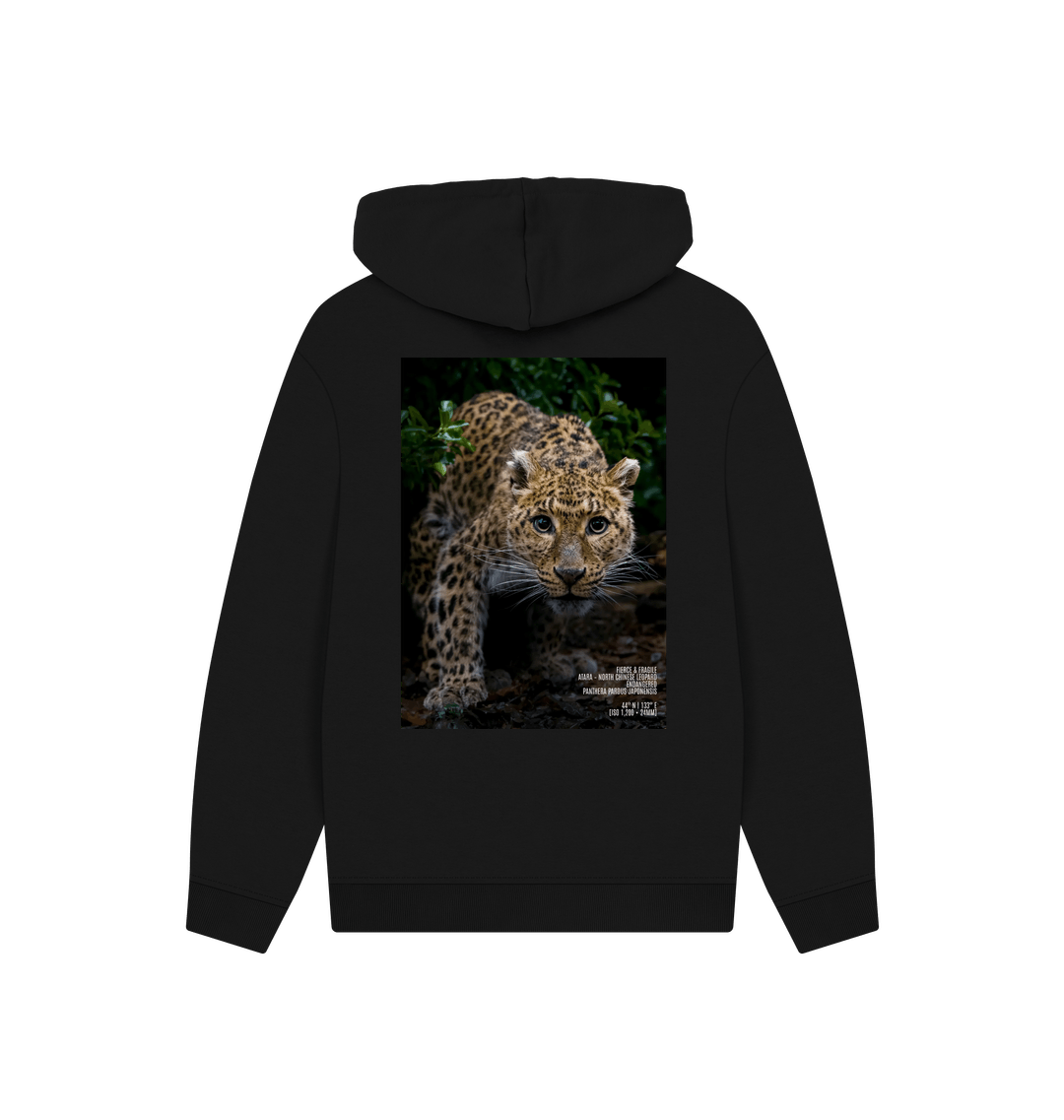 Black Printed Hoody Back