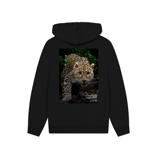 Black Printed Hoody Back