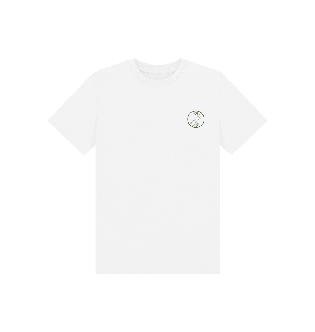 White Printed Kids T-Shirt Front