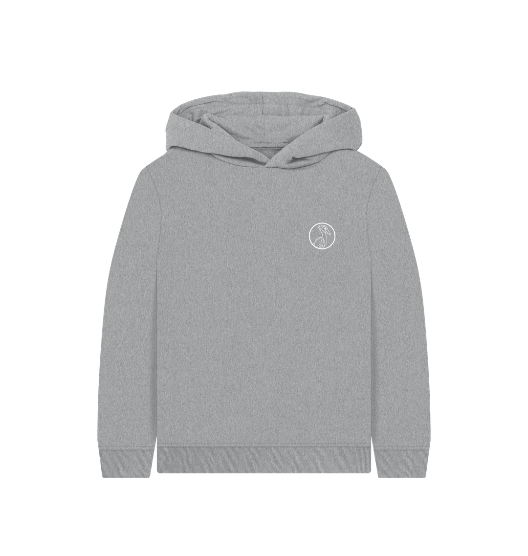 Athletic Grey Printed Kids Hoodie Front