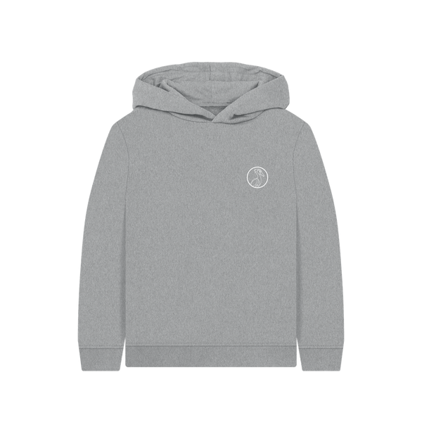 Athletic Grey Printed Kids Hoodie Front
