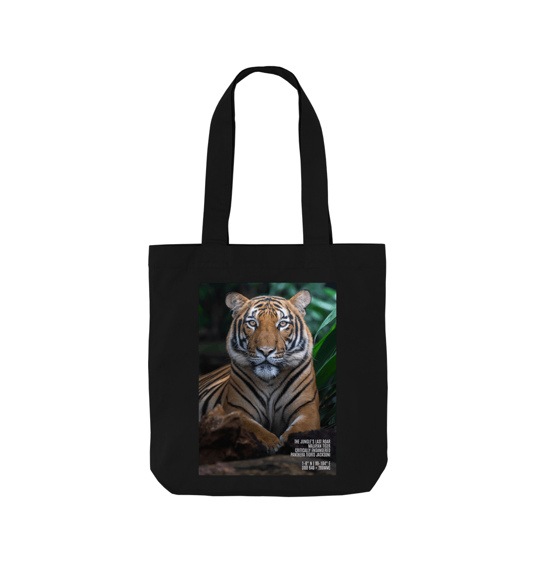 Black Printed Bag Front