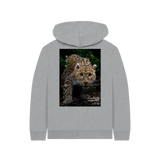 Athletic Grey Printed Kids Hoodie Back