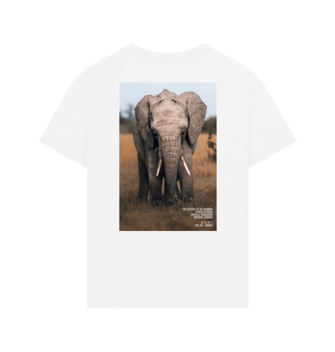 White Printed T-shirt Back