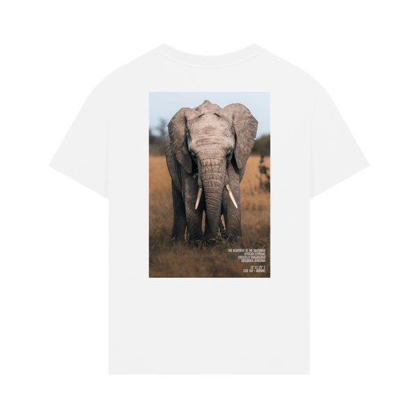 White Printed T-shirt Back