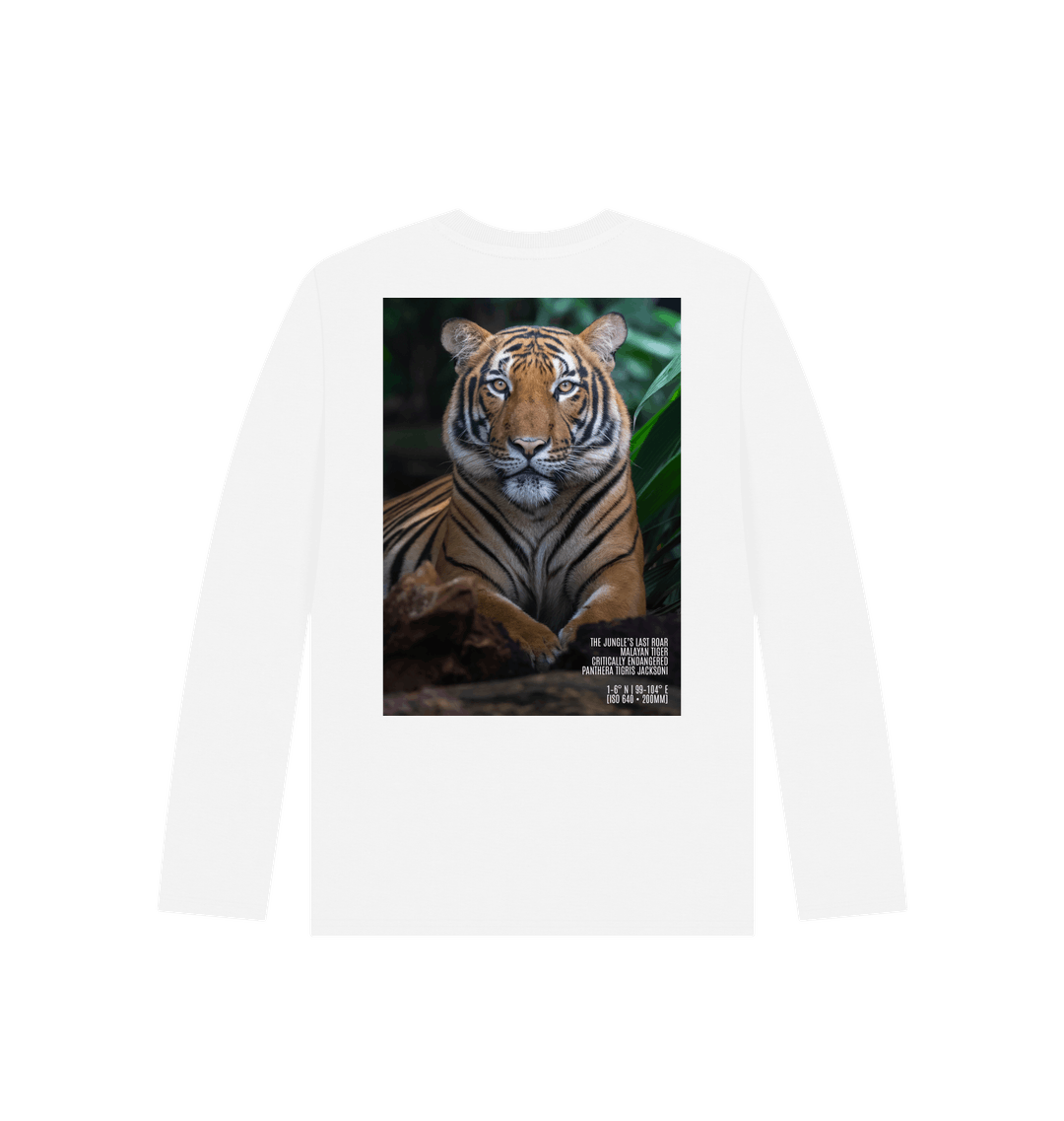 White Printed Kids T-Shirt Back