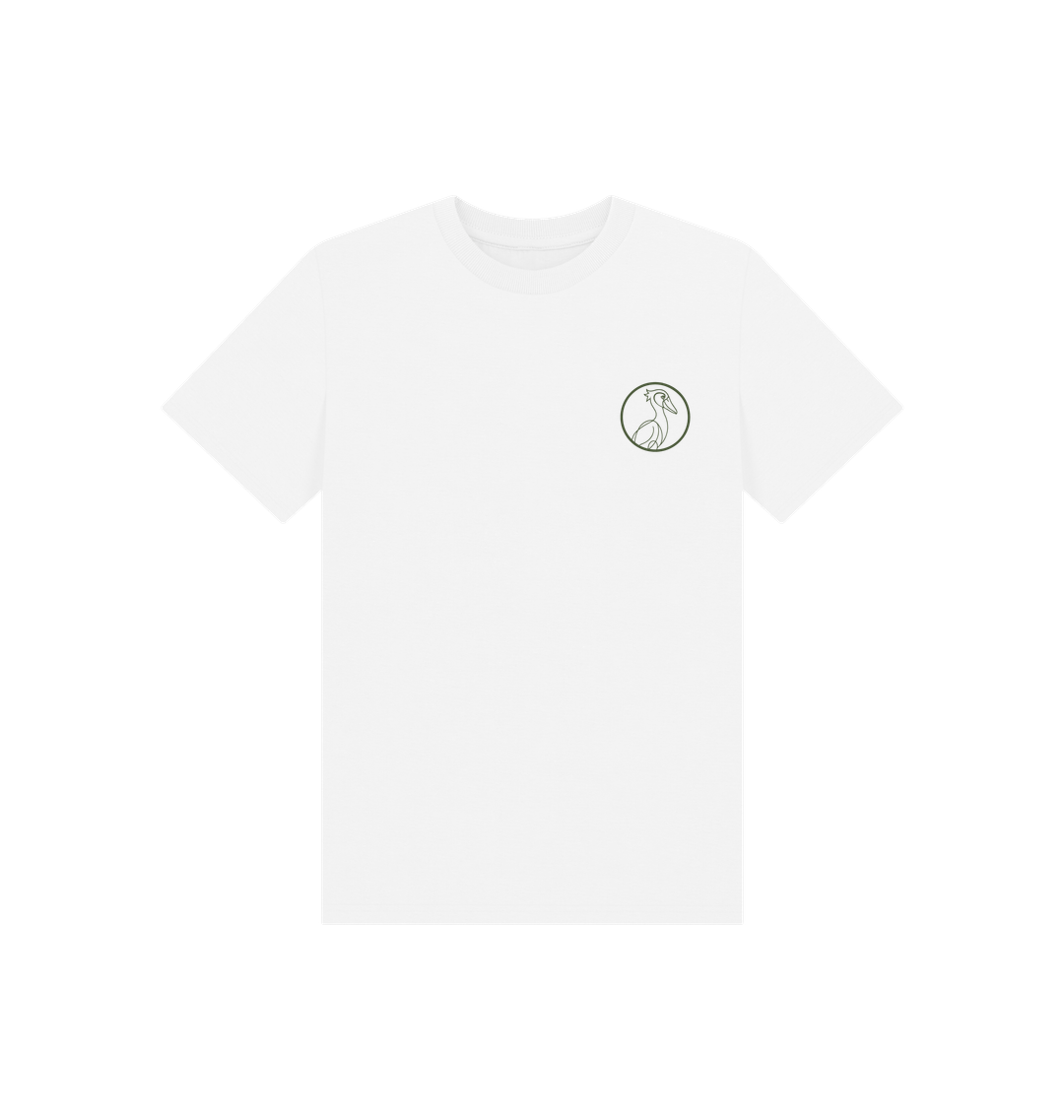 White Printed Kids T-Shirt Front