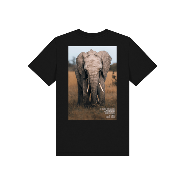 Black Printed Kids T-Shirt Back