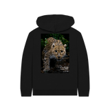 Black Printed Kids Hoodie Back