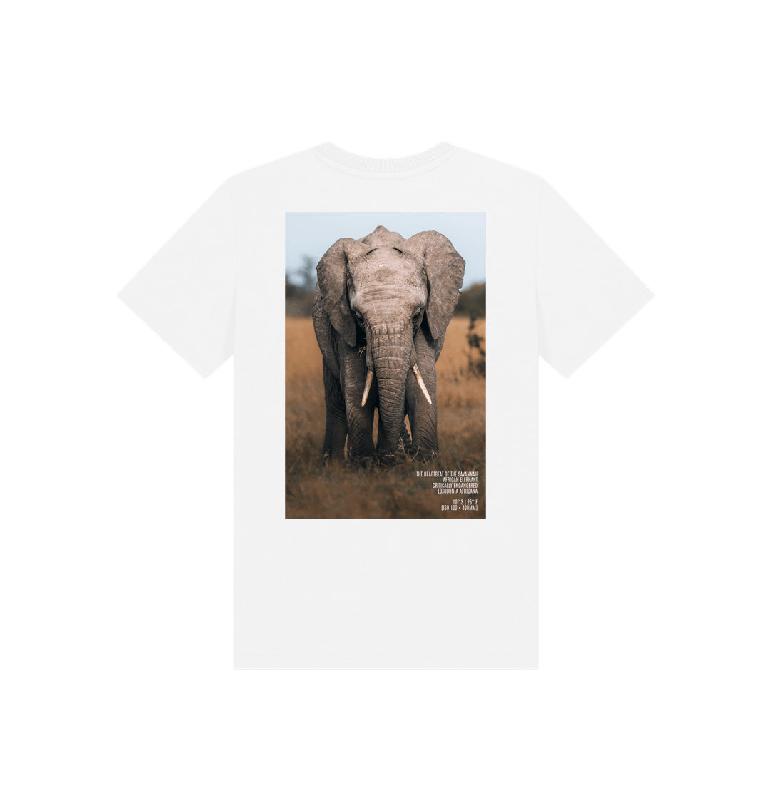 White Printed Kids T-Shirt Back